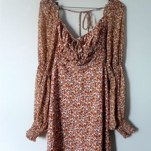 Floral Free People Long Sleeve Dress